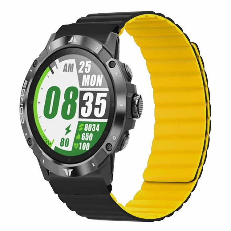 For Coros Vertix 2 / Garmin Fenix 7X / 6X / 5X Silicone Watch Band Magnetic Strap Replacement with 26mm PC Connector