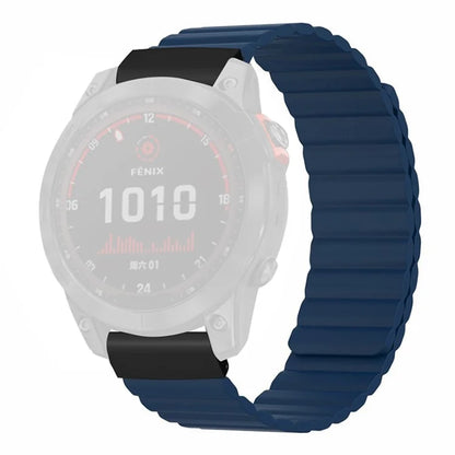 For Coros Vertix 2 / Garmin Fenix 7X / 6X / 5X Silicone Watch Band Magnetic Strap Replacement with 26mm PC Connector
