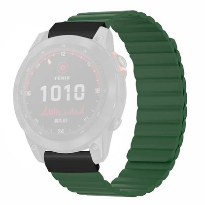 For Coros Vertix 2 / Garmin Fenix 7X / 6X / 5X Silicone Watch Band Magnetic Strap Replacement with 26mm PC Connector
