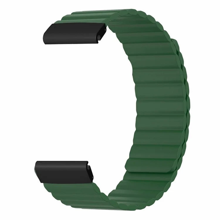 For Coros Vertix 2 / Garmin Fenix 7X / 6X / 5X Silicone Watch Band Magnetic Strap Replacement with 26mm PC Connector