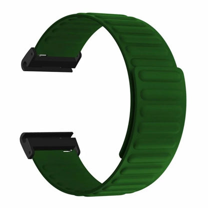For Coros Vertix 2 / Garmin Fenix 7X / 6X / 5X Silicone Watch Band Magnetic Strap Replacement with 26mm PC Connector