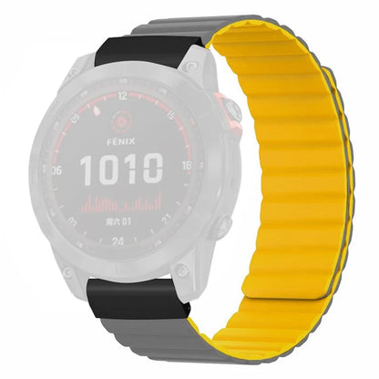For Coros Vertix 2 / Garmin Fenix 7X / 6X / 5X Silicone Watch Band Magnetic Strap Replacement with 26mm PC Connector