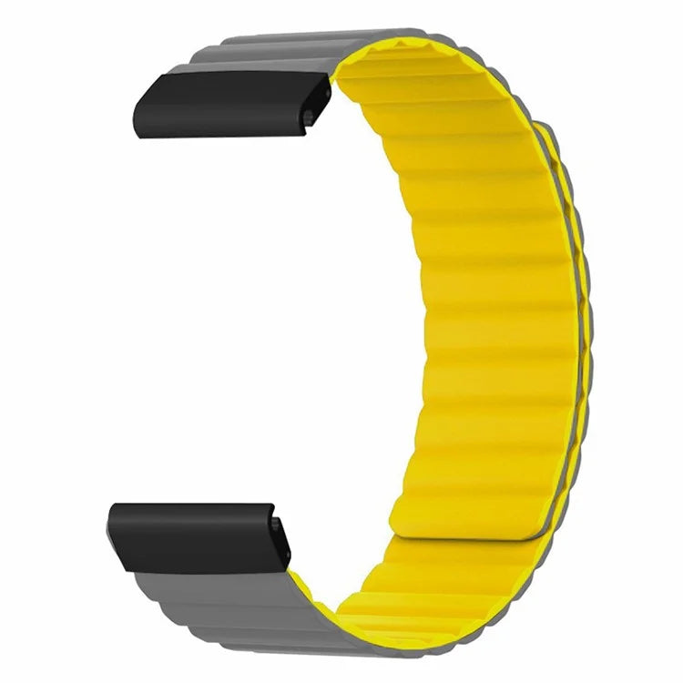 For Coros Vertix 2 / Garmin Fenix 7X / 6X / 5X Silicone Watch Band Magnetic Strap Replacement with 26mm PC Connector