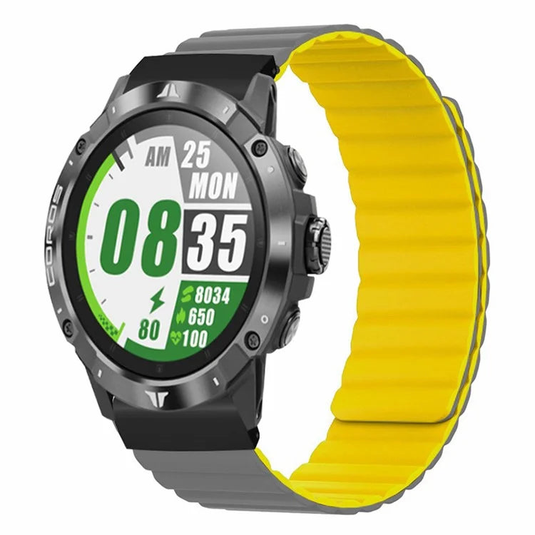 For Coros Vertix 2 / Garmin Fenix 7X / 6X / 5X Silicone Watch Band Magnetic Strap Replacement with 26mm PC Connector