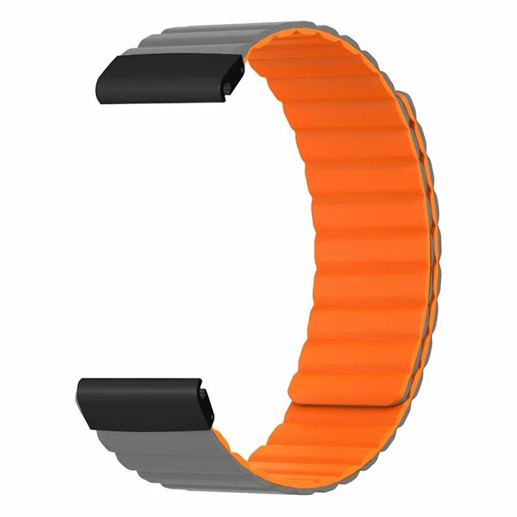 For Coros Vertix 2 / Garmin Fenix 7X / 6X / 5X Silicone Watch Band Magnetic Strap Replacement with 26mm PC Connector