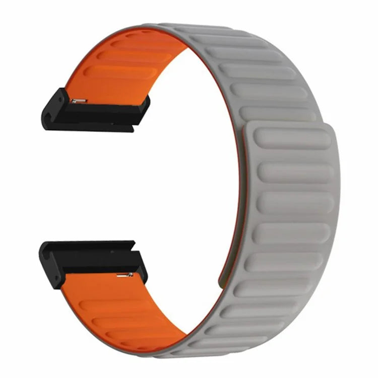 For Coros Vertix 2 / Garmin Fenix 7X / 6X / 5X Silicone Watch Band Magnetic Strap Replacement with 26mm PC Connector
