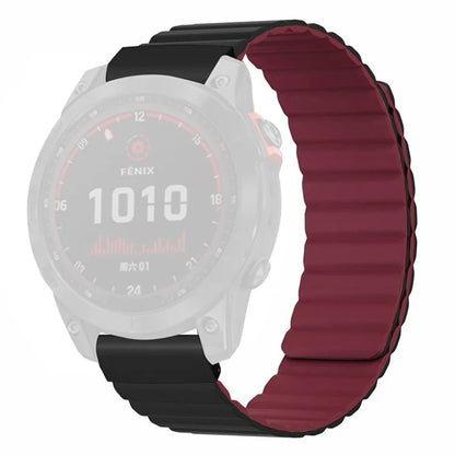 For Coros Vertix 2 / Garmin Fenix 7X / 6X / 5X Silicone Watch Band Magnetic Strap Replacement with 26mm PC Connector