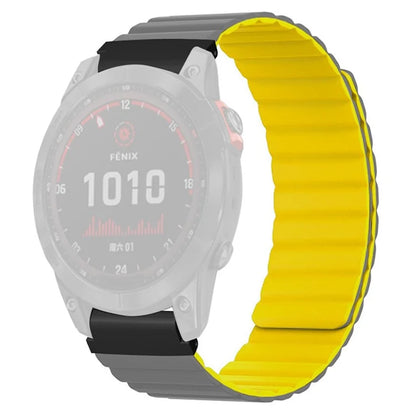 For Huami Amazfit Falcon / Garmin Fenix 7 / 6 / 5 Magnetic Watch Band Silicone Replacement Strap with 22mm PC Connector