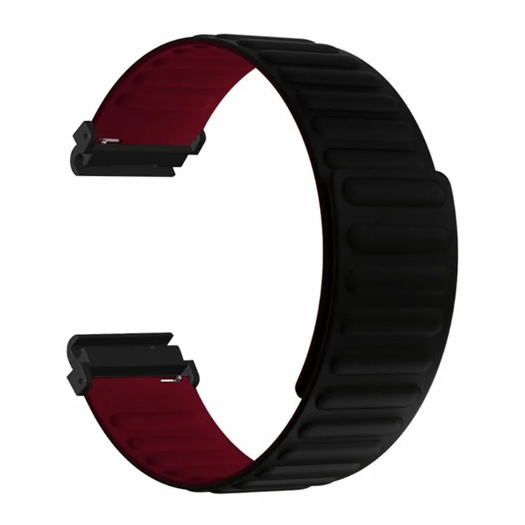 For Huami Amazfit Falcon / Garmin Fenix 7 / 6 / 5 Magnetic Watch Band Silicone Replacement Strap with 22mm PC Connector
