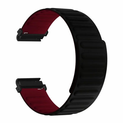 For Huami Amazfit Falcon / Garmin Fenix 7 / 6 / 5 Magnetic Watch Band Silicone Replacement Strap with 22mm PC Connector