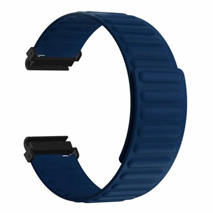 For Huami Amazfit Falcon / Garmin Fenix 7 / 6 / 5 Magnetic Watch Band Silicone Replacement Strap with 22mm PC Connector