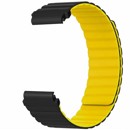 For Huami Amazfit Falcon / Garmin Fenix 7 / 6 / 5 Magnetic Watch Band Silicone Replacement Strap with 22mm PC Connector