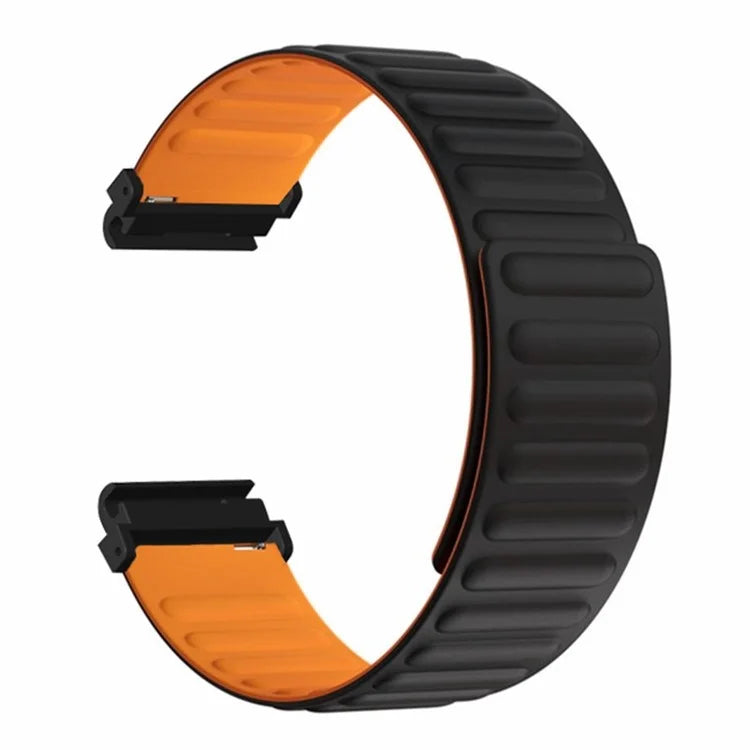 For Huami Amazfit Falcon / Garmin Fenix 7 / 6 / 5 Magnetic Watch Band Silicone Replacement Strap with 22mm PC Connector