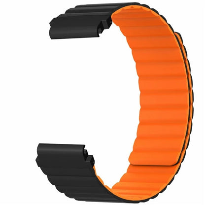 For Huami Amazfit Falcon / Garmin Fenix 7 / 6 / 5 Magnetic Watch Band Silicone Replacement Strap with 22mm PC Connector