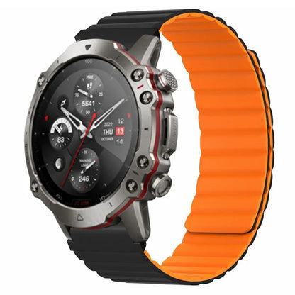 For Huami Amazfit Falcon / Garmin Fenix 7 / 6 / 5 Magnetic Watch Band Silicone Replacement Strap with 22mm PC Connector