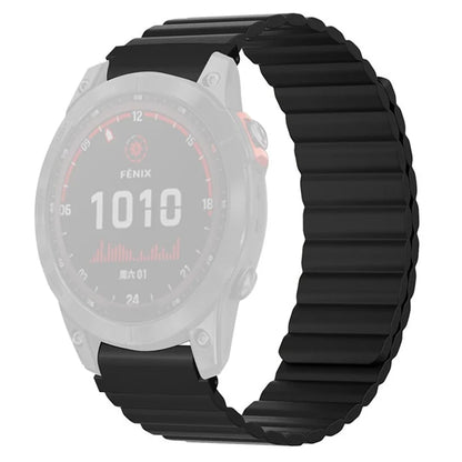 For Huami Amazfit Falcon / Garmin Fenix 7 / 6 / 5 Magnetic Watch Band Silicone Replacement Strap with 22mm PC Connector