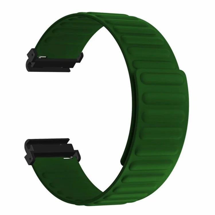 For Huami Amazfit Falcon / Garmin Fenix 7 / 6 / 5 Magnetic Watch Band Silicone Replacement Strap with 22mm PC Connector