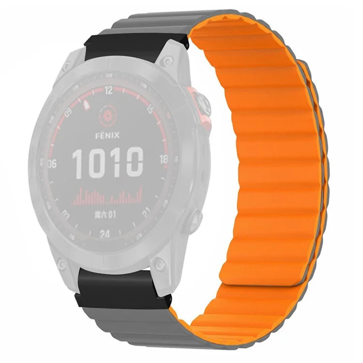 For Garmin Fenix 7S / 6S / 5S Watch Band Replacement Magnetic Silicone Strap with 20mm PC Connector