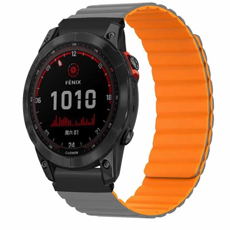 For Garmin Fenix 7S / 6S / 5S Watch Band Replacement Magnetic Silicone Strap with 20mm PC Connector