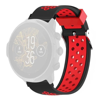 For Suunto Spartan Sport Wrist HR Baro / Suunto 7 Watch Band 24mm Silicone Strap Replacement with Breathable Holes