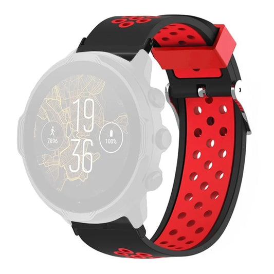 For Suunto Spartan Sport Wrist HR Baro / Suunto 7 Watch Band 24mm Silicone Strap Replacement with Breathable Holes