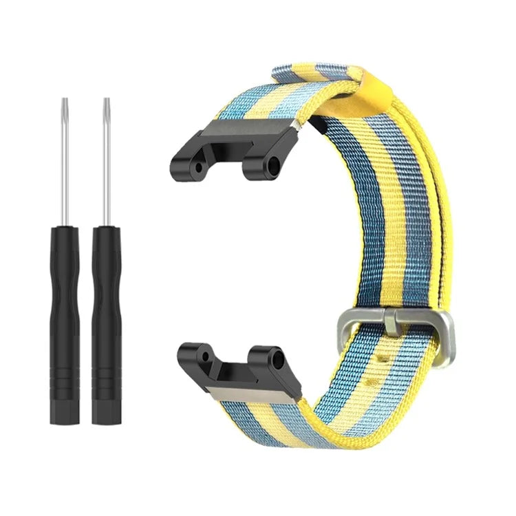 For Huami Amazfit T-Rex / T-Rex Pro Canvas Watch Band Quick Release Watch Strap with Stainless Steel Buckle