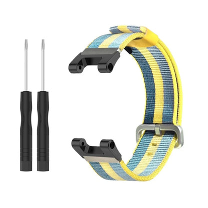 For Huami Amazfit T-Rex / T-Rex Pro Canvas Watch Band Quick Release Watch Strap with Stainless Steel Buckle