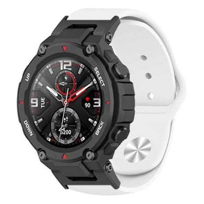 For Huami Amazfit T-Rex / T-Rex Pro Silicone Watch Strap Alloy Buckle Replacement Watch Band