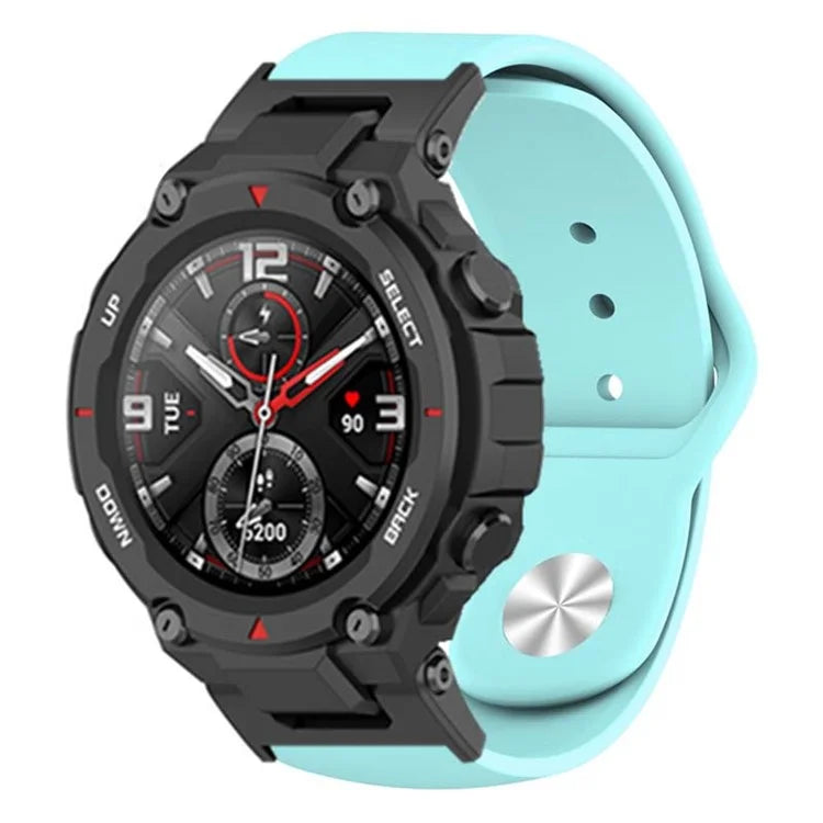 For Huami Amazfit T-Rex / T-Rex Pro Silicone Watch Strap Alloy Buckle Replacement Watch Band
