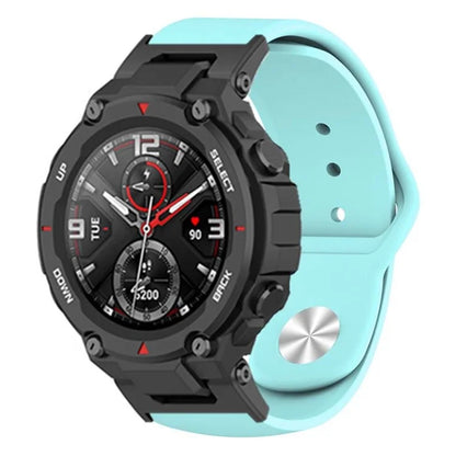 For Huami Amazfit T-Rex / T-Rex Pro Silicone Watch Strap Alloy Buckle Replacement Watch Band