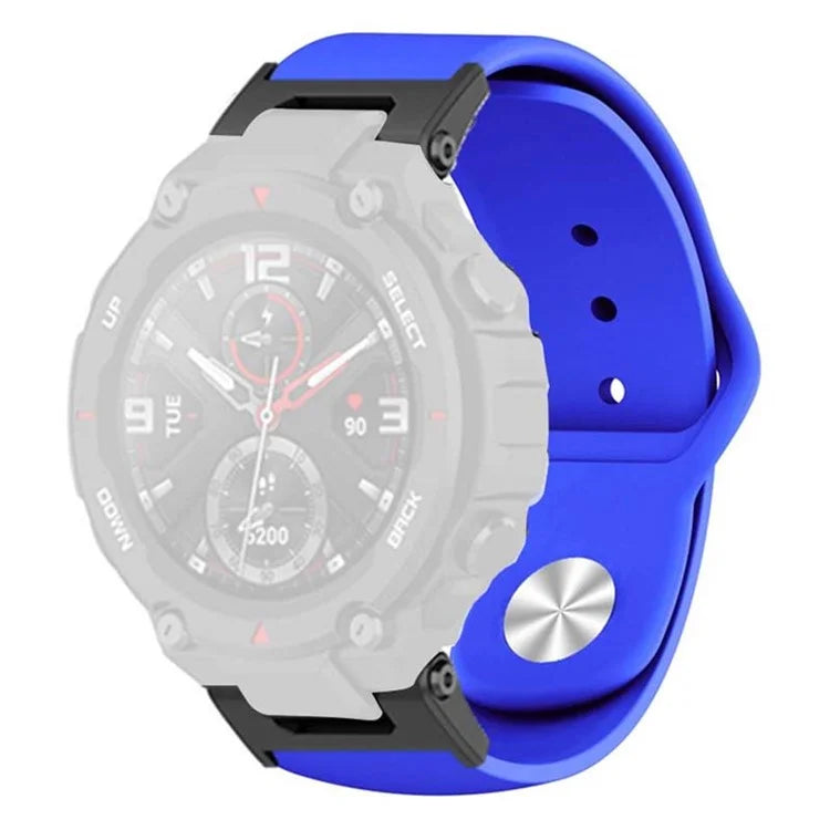 For Huami Amazfit T-Rex / T-Rex Pro Silicone Watch Strap Alloy Buckle Replacement Watch Band