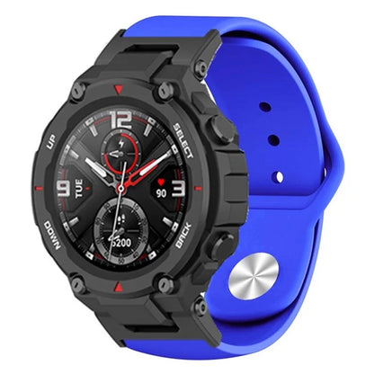 For Huami Amazfit T-Rex / T-Rex Pro Silicone Watch Strap Alloy Buckle Replacement Watch Band