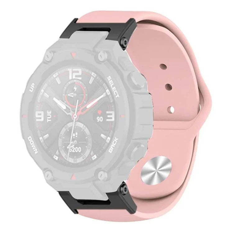 For Huami Amazfit T-Rex / T-Rex Pro Silicone Watch Strap Alloy Buckle Replacement Watch Band