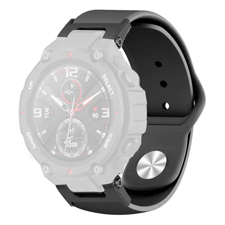 For Huami Amazfit T-Rex / T-Rex Pro Silicone Watch Strap Alloy Buckle Replacement Watch Band