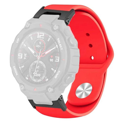 For Huami Amazfit T-Rex / T-Rex Pro Silicone Watch Strap Alloy Buckle Replacement Watch Band
