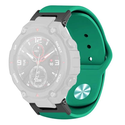 For Huami Amazfit T-Rex / T-Rex Pro Silicone Watch Strap Alloy Buckle Replacement Watch Band