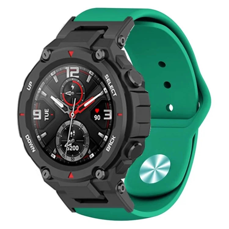 For Huami Amazfit T-Rex / T-Rex Pro Silicone Watch Strap Alloy Buckle Replacement Watch Band