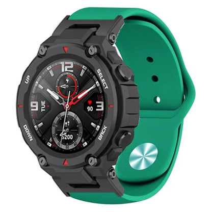 For Huami Amazfit T-Rex / T-Rex Pro Silicone Watch Strap Alloy Buckle Replacement Watch Band