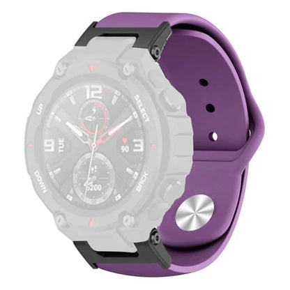 For Huami Amazfit T-Rex / T-Rex Pro Silicone Watch Strap Alloy Buckle Replacement Watch Band