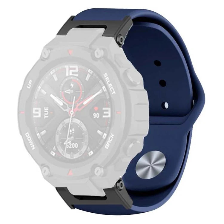 For Huami Amazfit T-Rex / T-Rex Pro Silicone Watch Strap Alloy Buckle Replacement Watch Band
