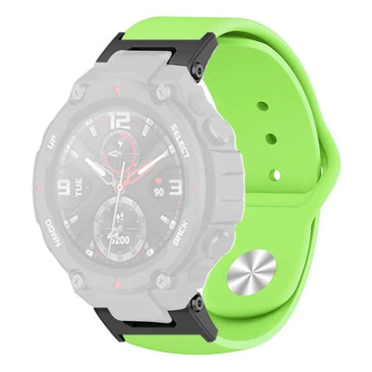 For Huami Amazfit T-Rex / T-Rex Pro Silicone Watch Strap Alloy Buckle Replacement Watch Band