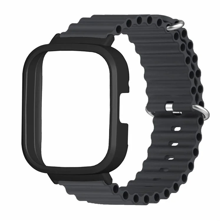 For Xiaomi Redmi Watch 3 Sport Bands Ocean Silicone Watch Strap with Case