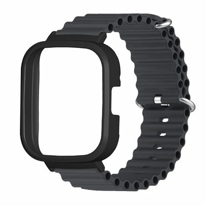 For Xiaomi Redmi Watch 3 Sport Bands Ocean Silicone Watch Strap with Case