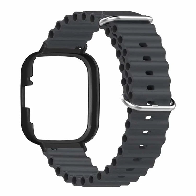 For Xiaomi Redmi Watch 3 Sport Bands Ocean Silicone Watch Strap with Case