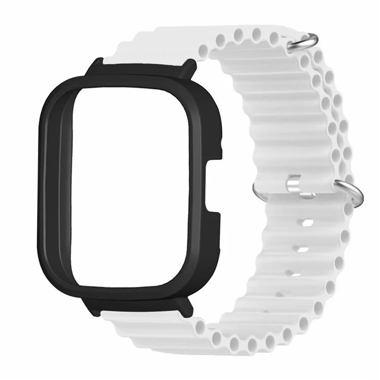 For Xiaomi Redmi Watch 3 Sport Bands Ocean Silicone Watch Strap with Case