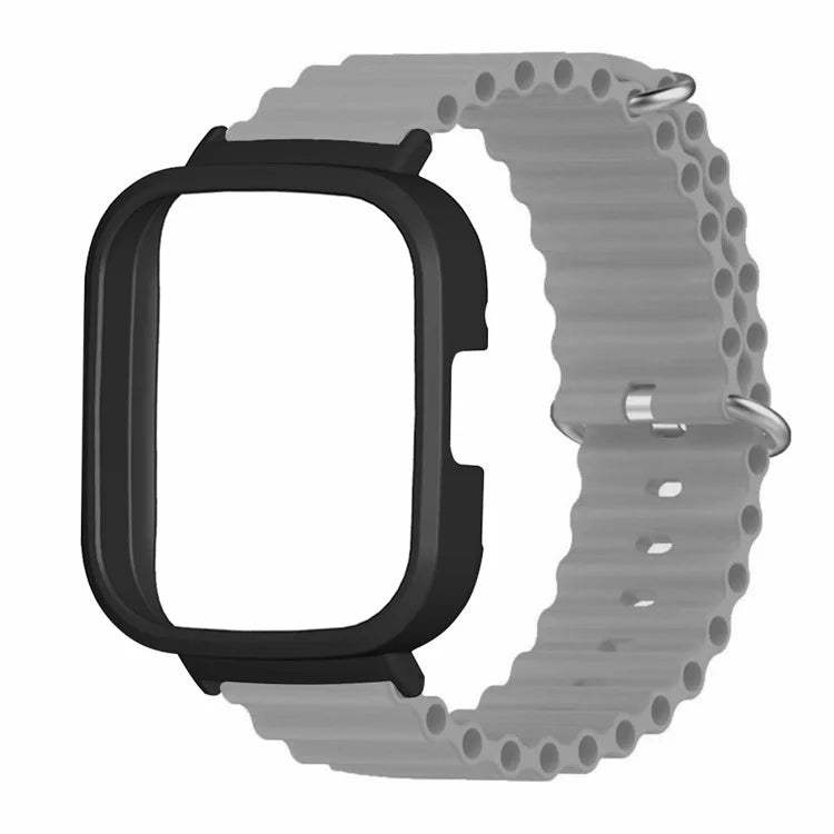 For Xiaomi Redmi Watch 3 Sport Bands Ocean Silicone Watch Strap with Case