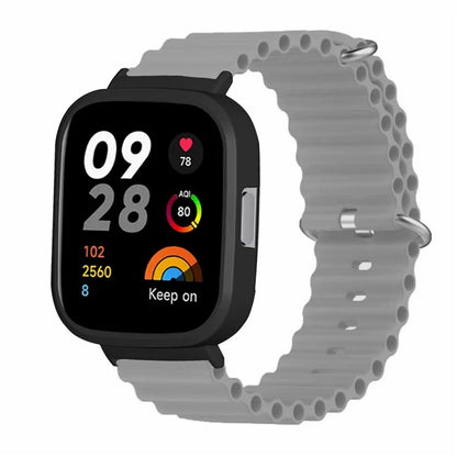 For Xiaomi Redmi Watch 3 Sport Bands Ocean Silicone Watch Strap with Case