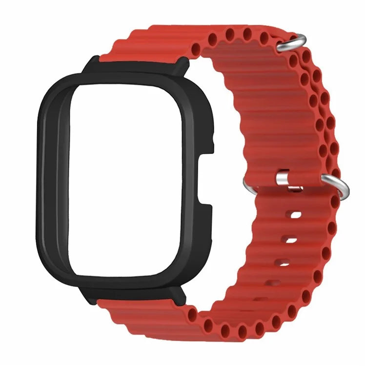For Xiaomi Redmi Watch 3 Sport Bands Ocean Silicone Watch Strap with Case