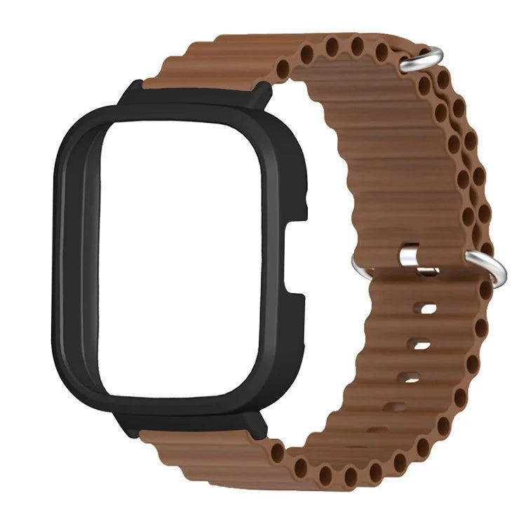 For Xiaomi Redmi Watch 3 Sport Bands Ocean Silicone Watch Strap with Case
