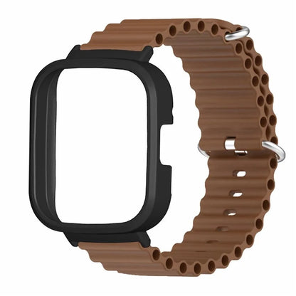 For Xiaomi Redmi Watch 3 Sport Bands Ocean Silicone Watch Strap with Case